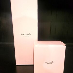 Kate Spade New York Lenox Crystal Decanter PLUS Kate Spade Stemless Flutes (2)